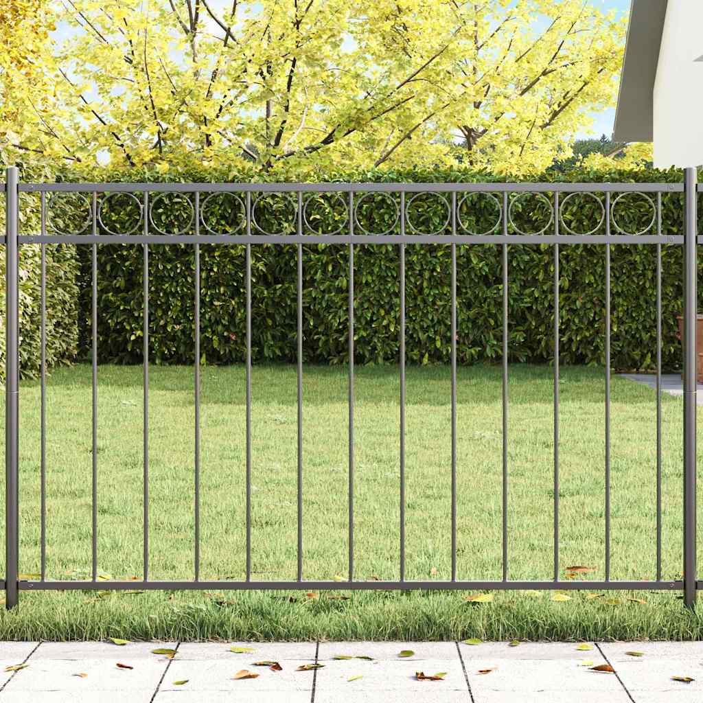 Grey Steel Fence Panel 1.7x0.8 m
