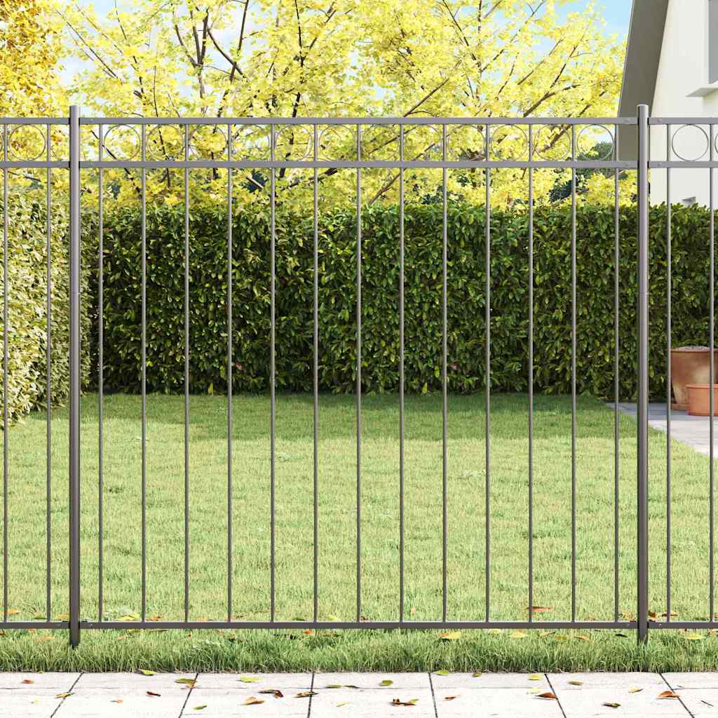 Grey Steel Fence Panel 1.7x1.5 m