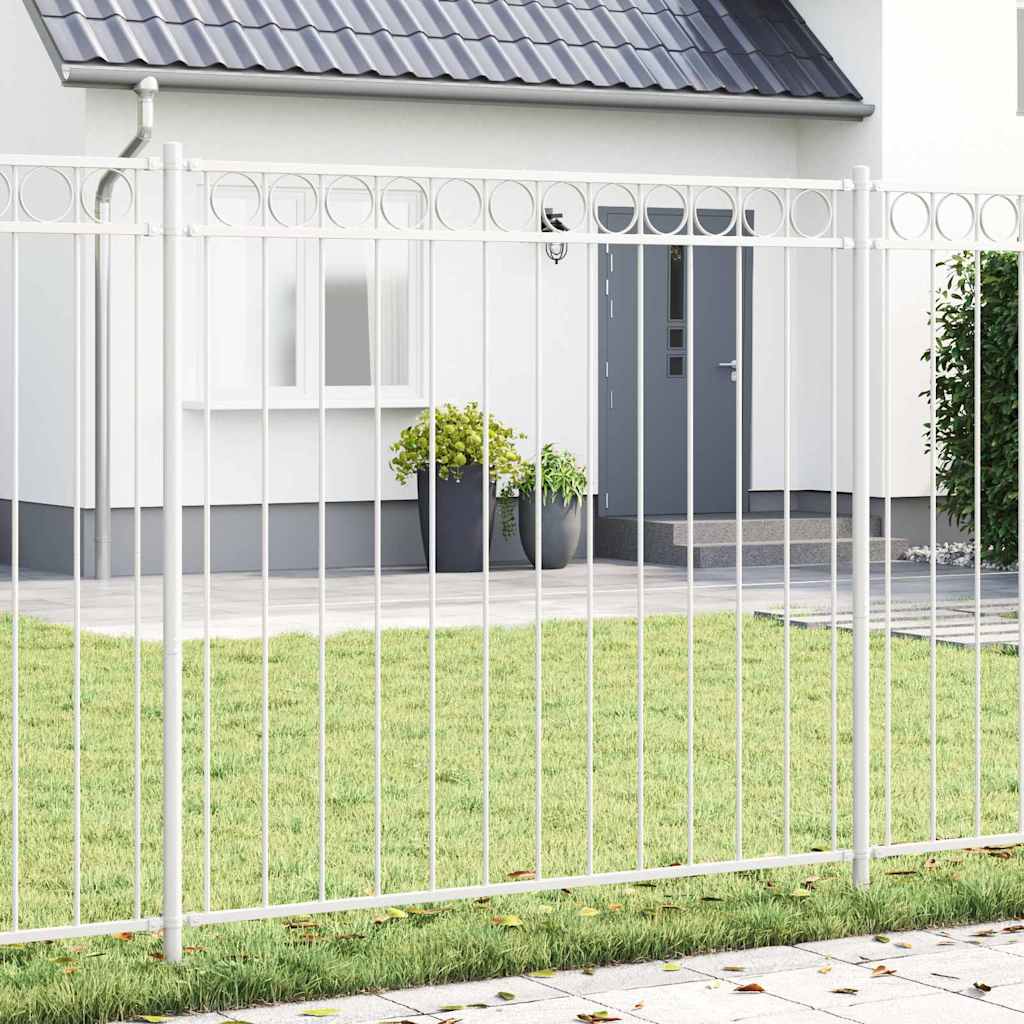 Garden Fence White 1.7x1.5 m Steel