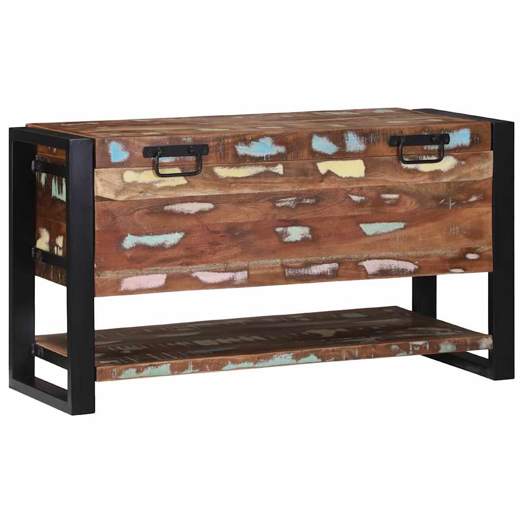 Storage Box Multicolour 80x35x45 cm Solid Wood Reclaimed