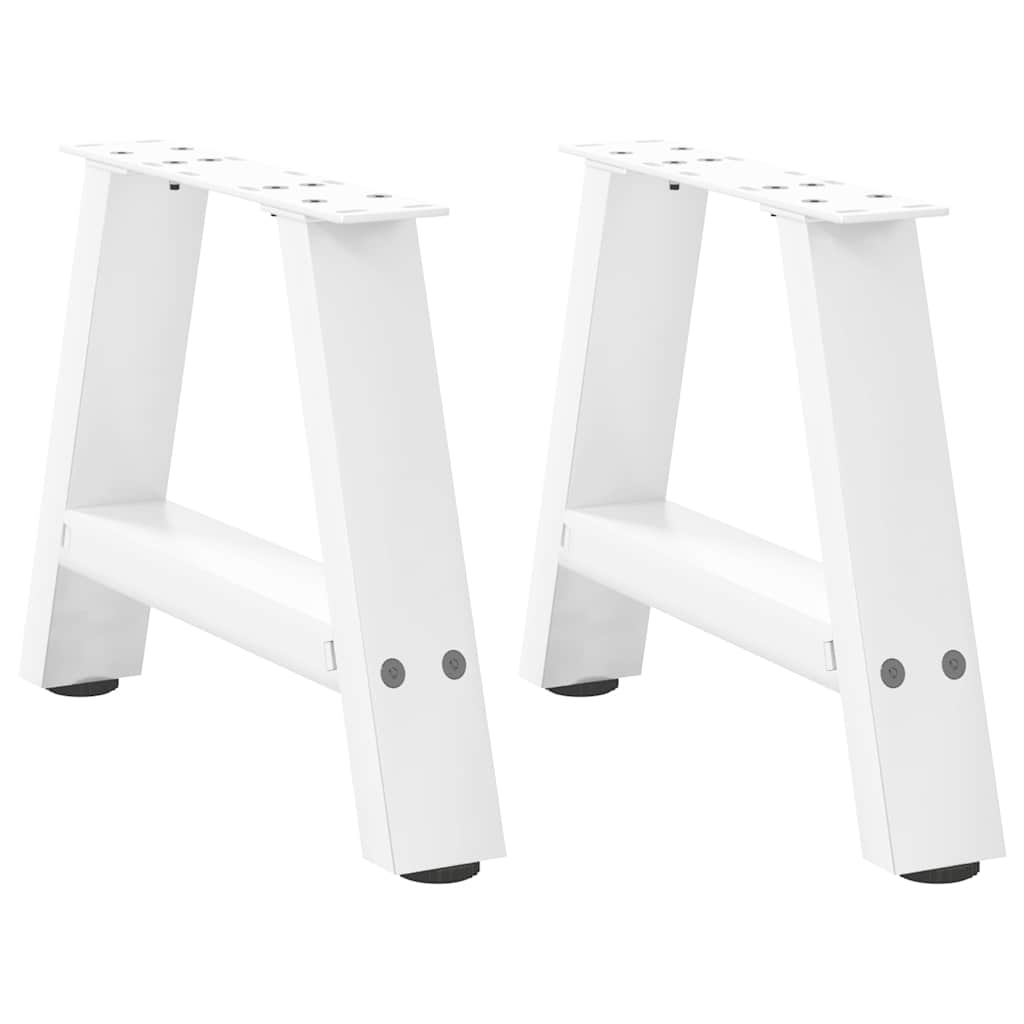 Coffee Table Legs A-Shaped 2 pcs White 40x(30-31) cm Steel