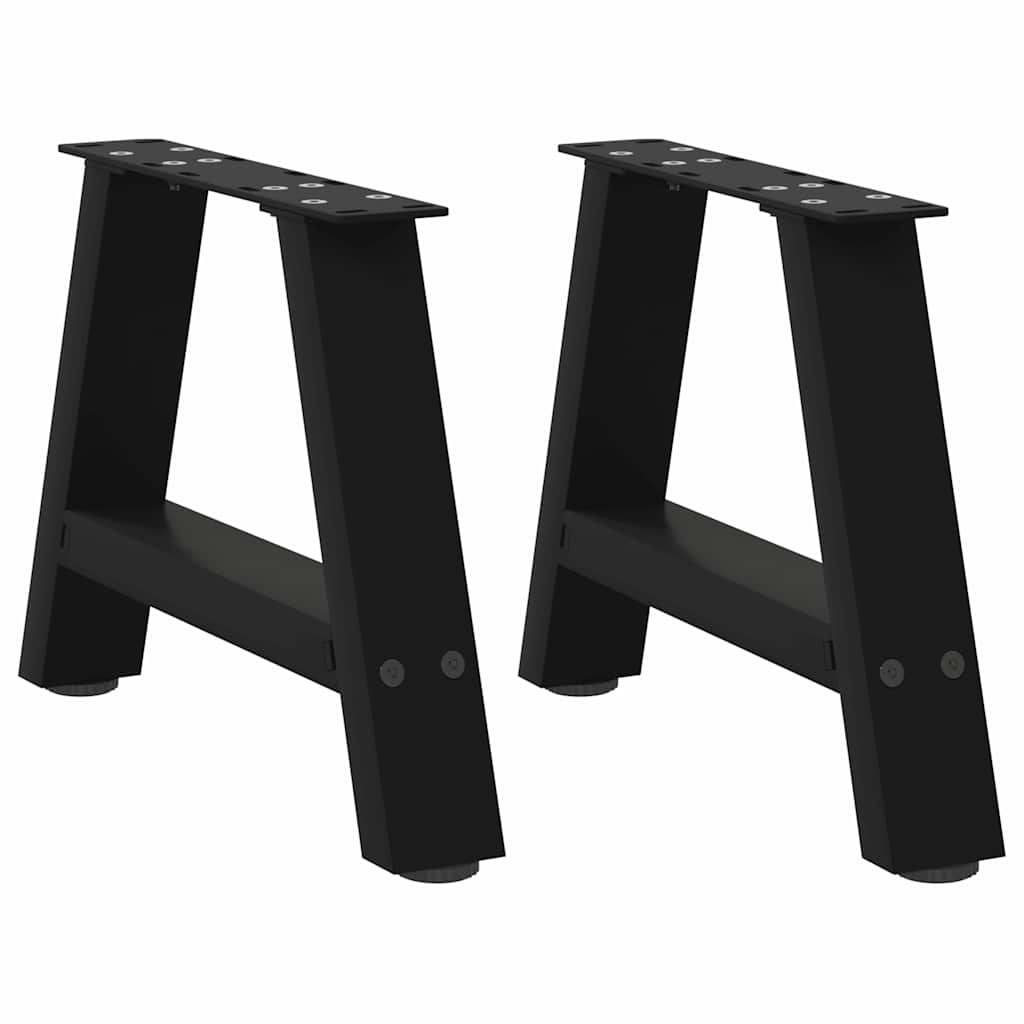 Coffee Table Legs A-Shaped 2 pcs Black 50x(30-31) cm Steel