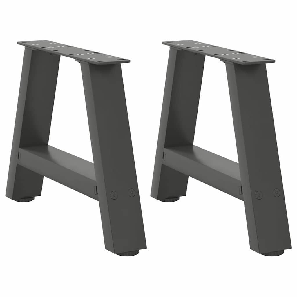 Coffee Table Legs A-Shaped 2 pcs Anthracite 50x(30-31) cm Steel