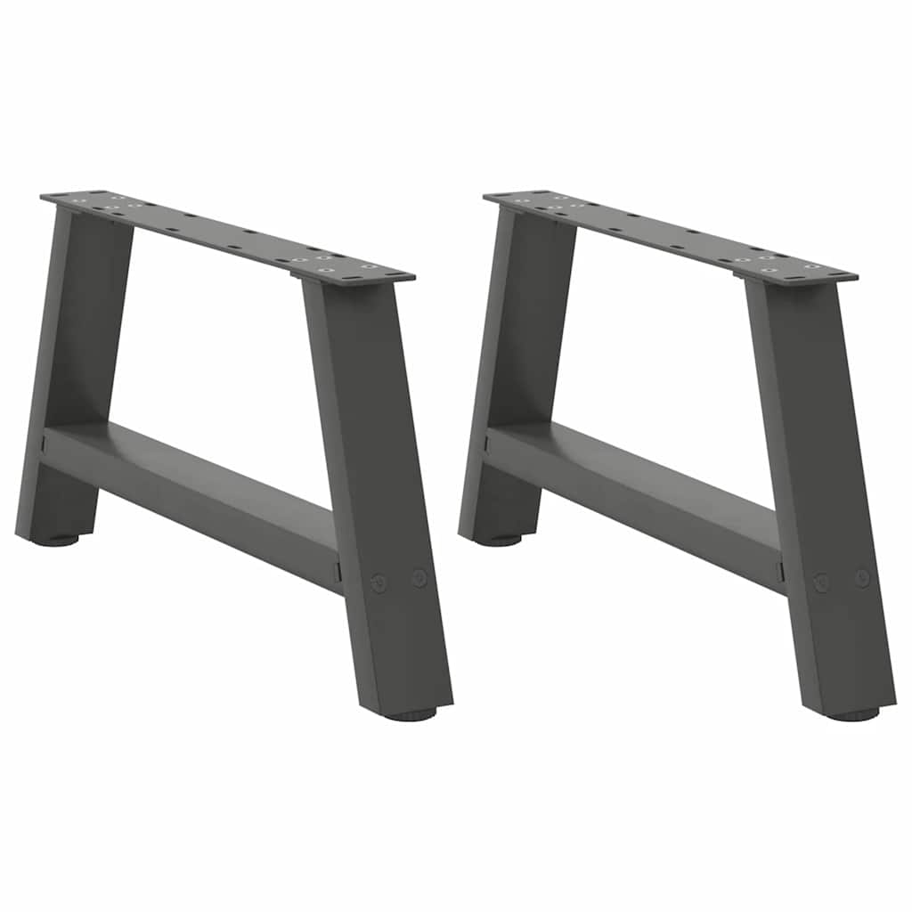 Coffee Table Legs A-Shaped 2 pcs Anthracite 60x(30-31) cm Steel