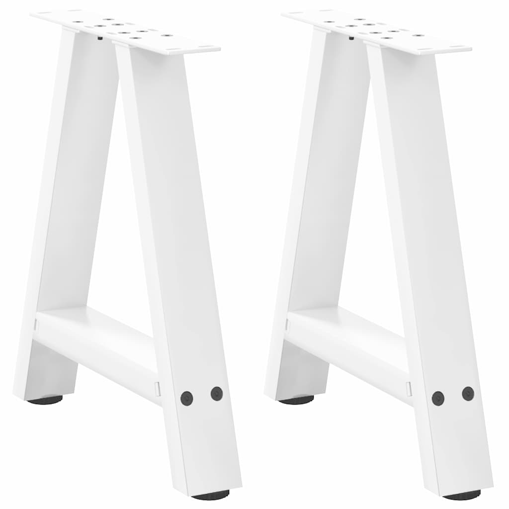 Coffee Table Legs A-Shaped 2 pcs White 38x(42-43) cm Steel