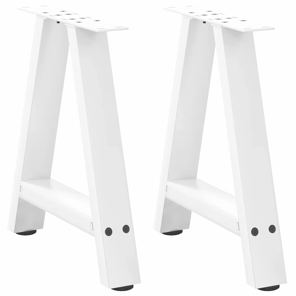 Coffee Table Legs A-Shaped 2 pcs White 50x(42-43) cm Steel