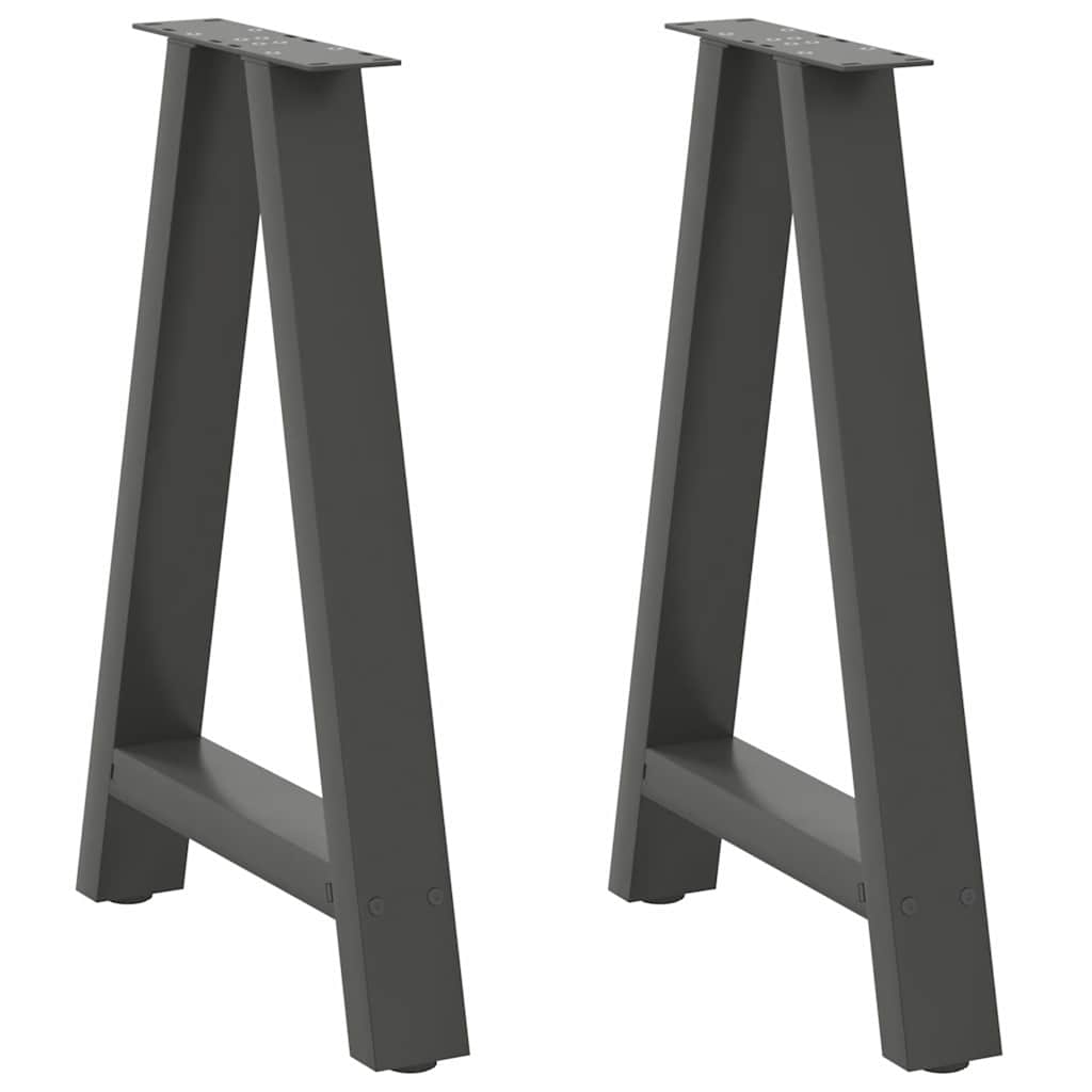 Coffee Table Legs A-Shaped 2 pcs Anthracite 60x(72-73) cm Steel