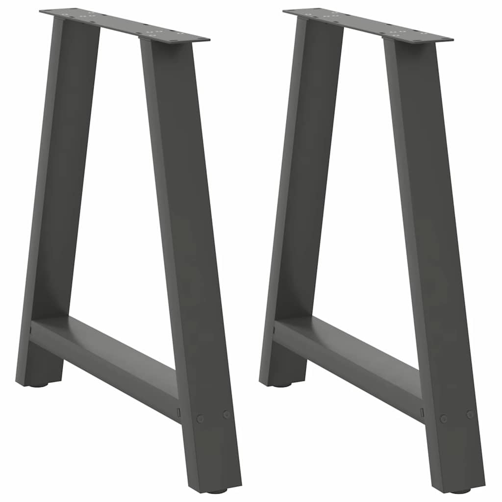 Coffee Table Legs A-Shaped 2 pcs Anthracite 70x(72-73) cm Steel