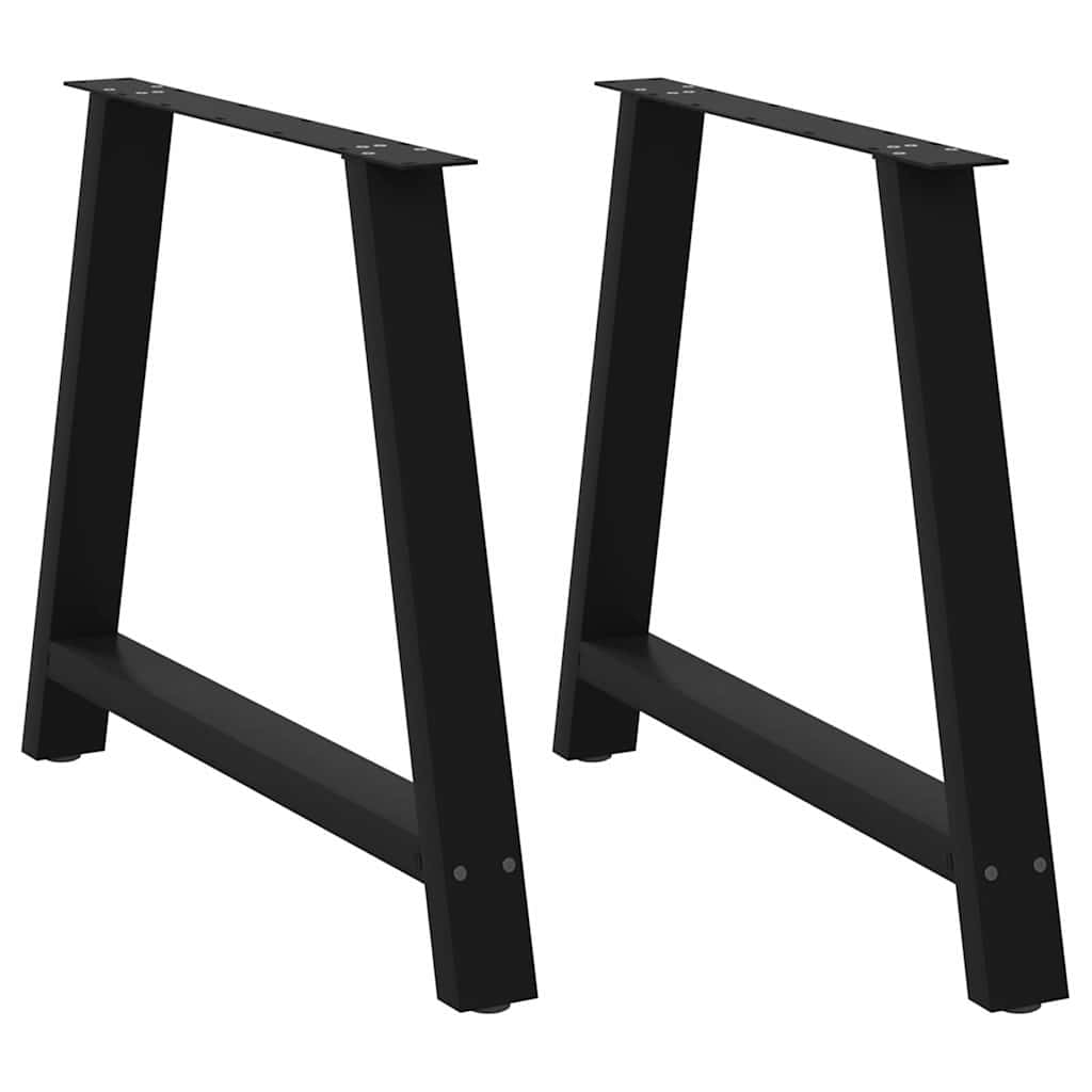 Coffee Table Legs A-Shaped 2 pcs Black 100x(72-73) cm Steel