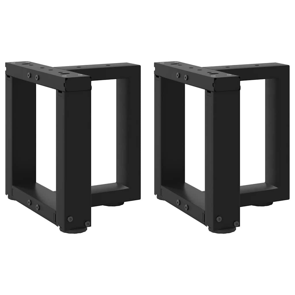 Coffee Table Legs T-Shaped 2 pcs Black 30x25x(30-31) cm Steel