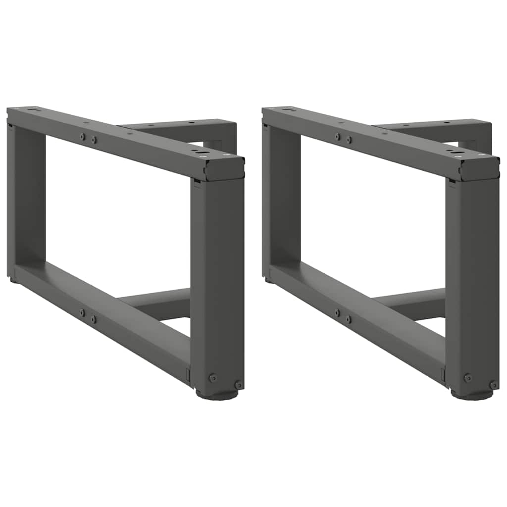 Coffee Table Legs T-Shaped 2 pcs Anthracite 60x25x(30-31) cm Steel