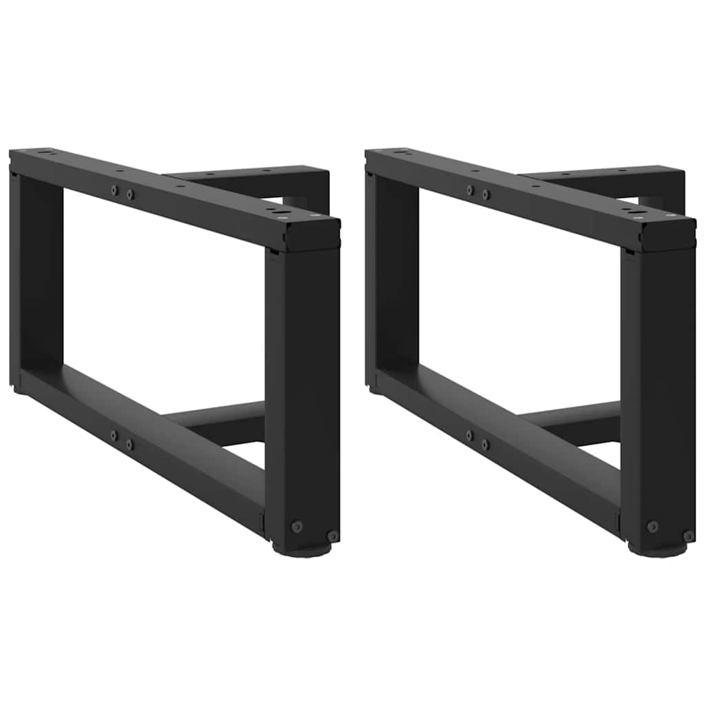 Coffee Table Legs T-Shaped 2 pcs Black 70x25x(30-31) cm Steel