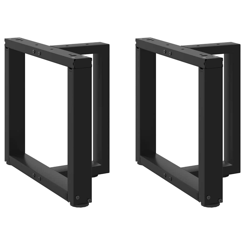 Coffee Table Legs T-Shaped 2 pcs Black 50x25x(42-43) cm Steel
