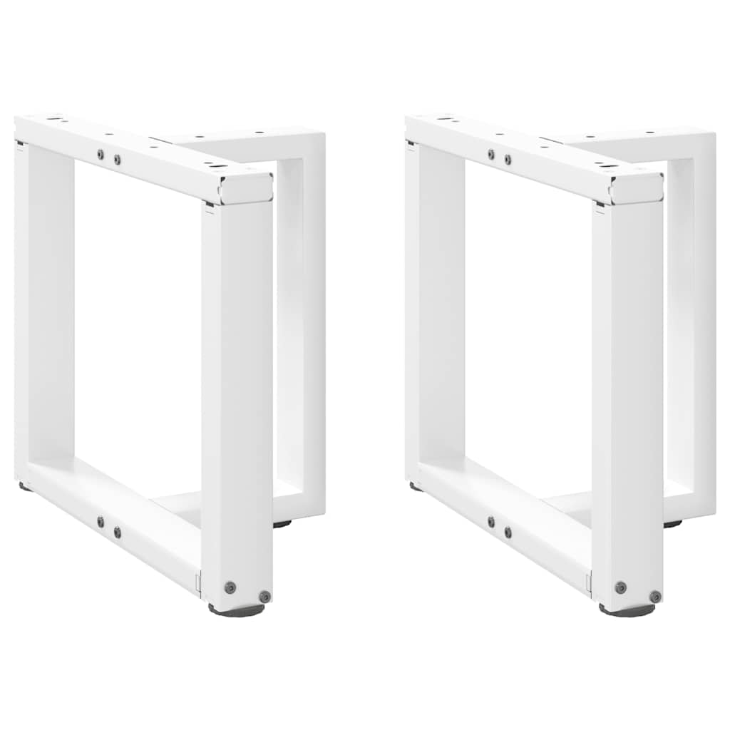 Coffee Table Legs T-Shaped 2 pcs White 50x25x(42-43) cm Steel