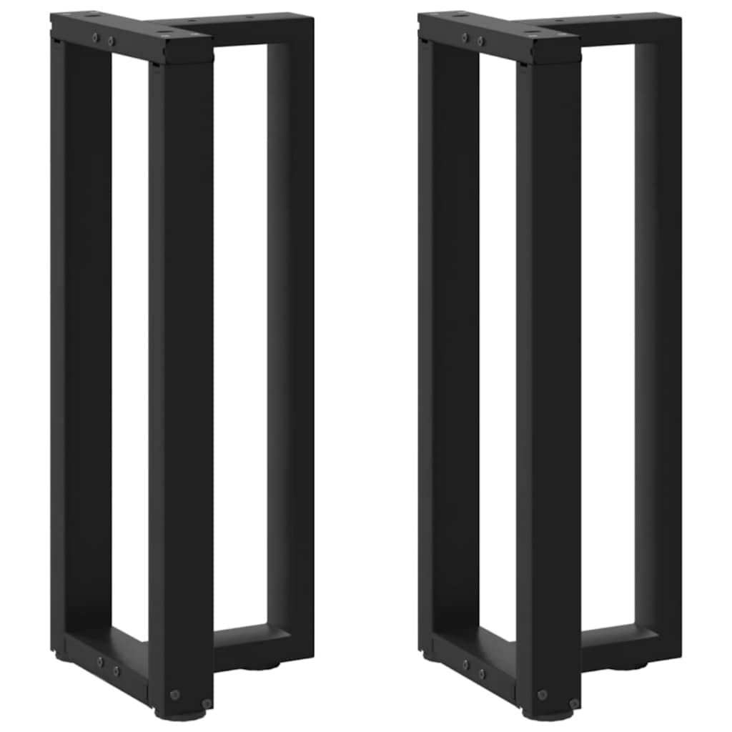 Console Table Legs T-Shaped 2 pcs Black 38x25x(72-73) cm Steel