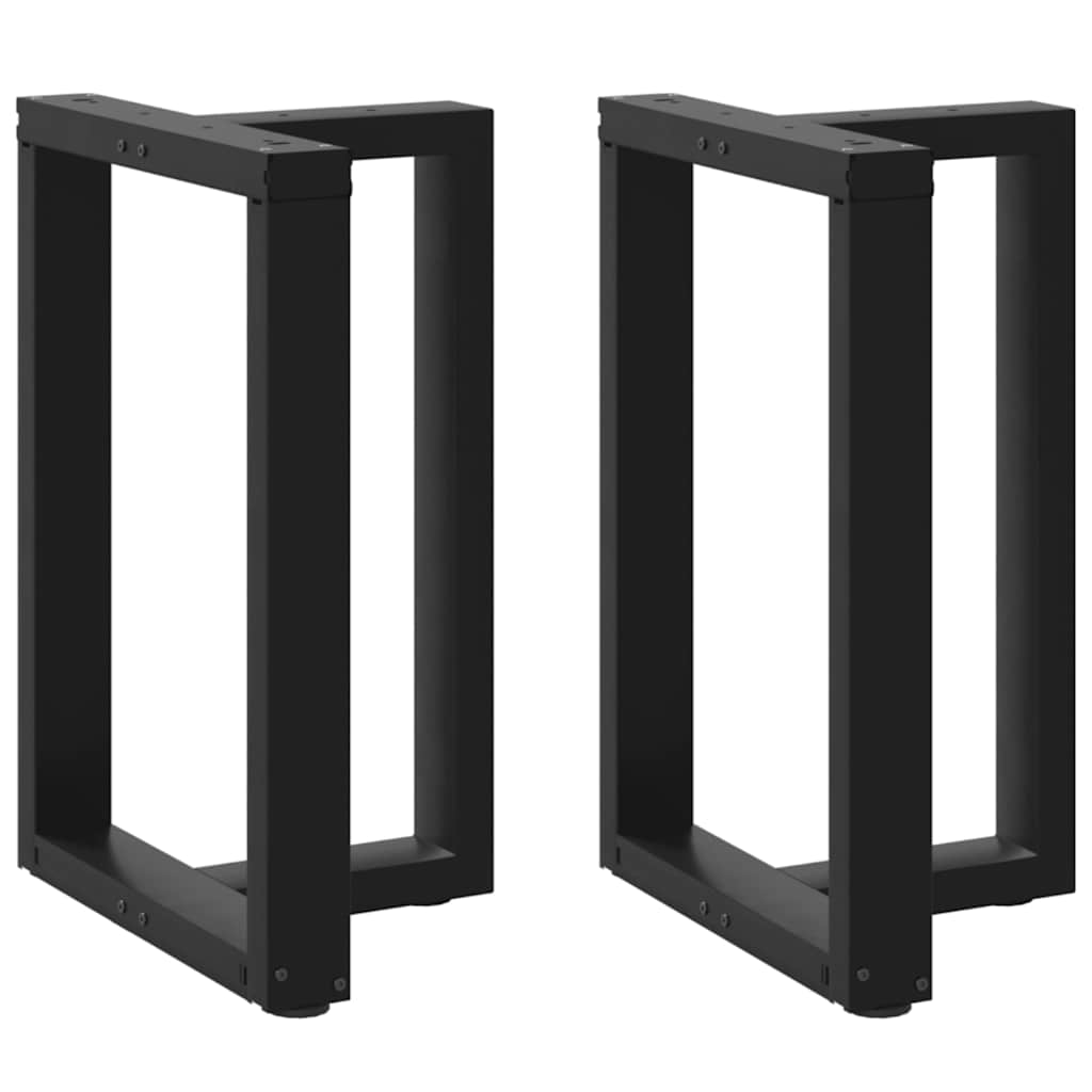 Dining Table Legs T-Shaped 2 pcs Black 50x35x(72-73) cm Steel