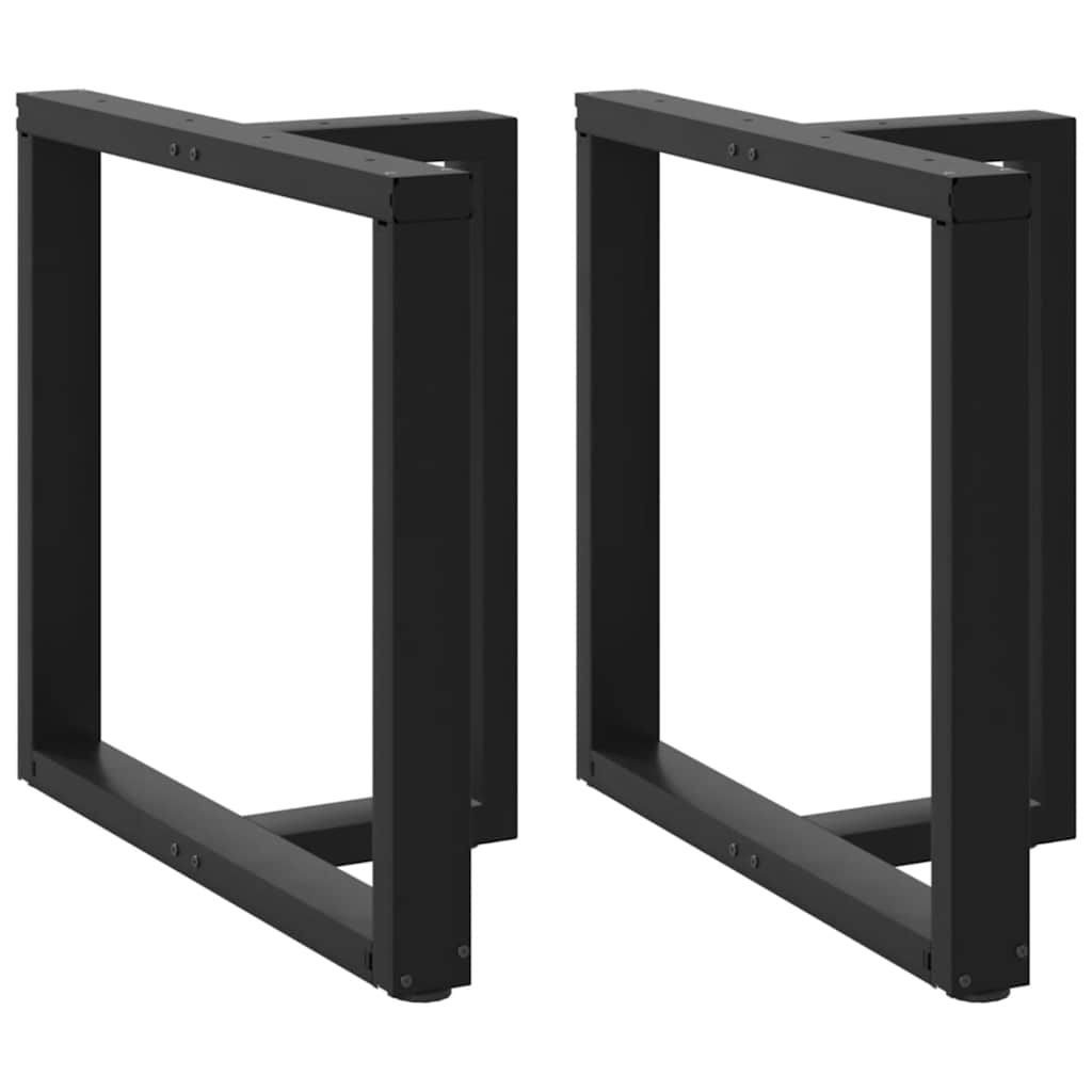 Dining Table Legs T-Shaped 2 pcs Black 80x35x(72-73) cm Steel