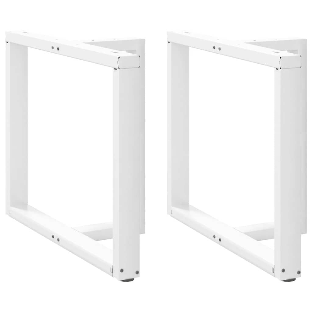 Dining Table Legs T-Shaped 2 pcs White 100x35x(72-73) cm Steel