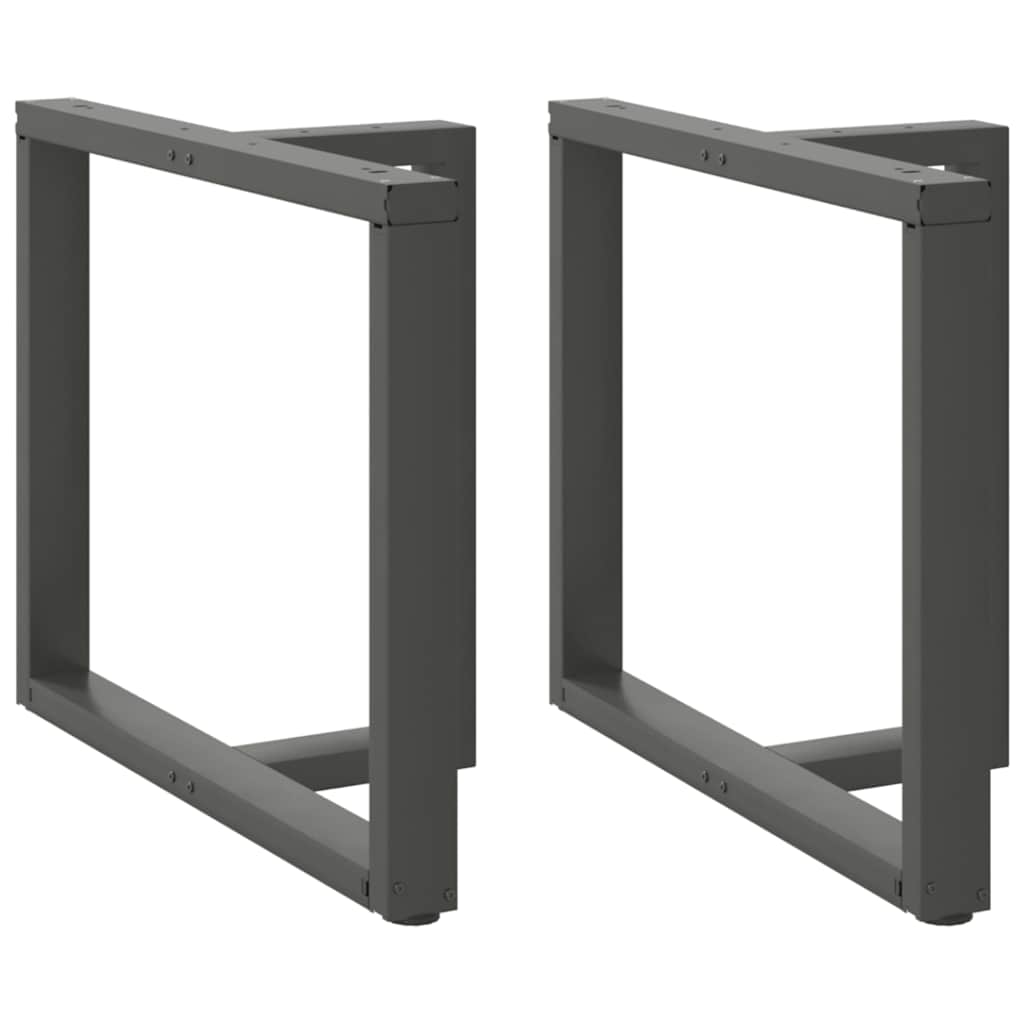 Dining Table Legs T-Shaped 2 pcs Anthracite 100x35x(72-73) cm Steel