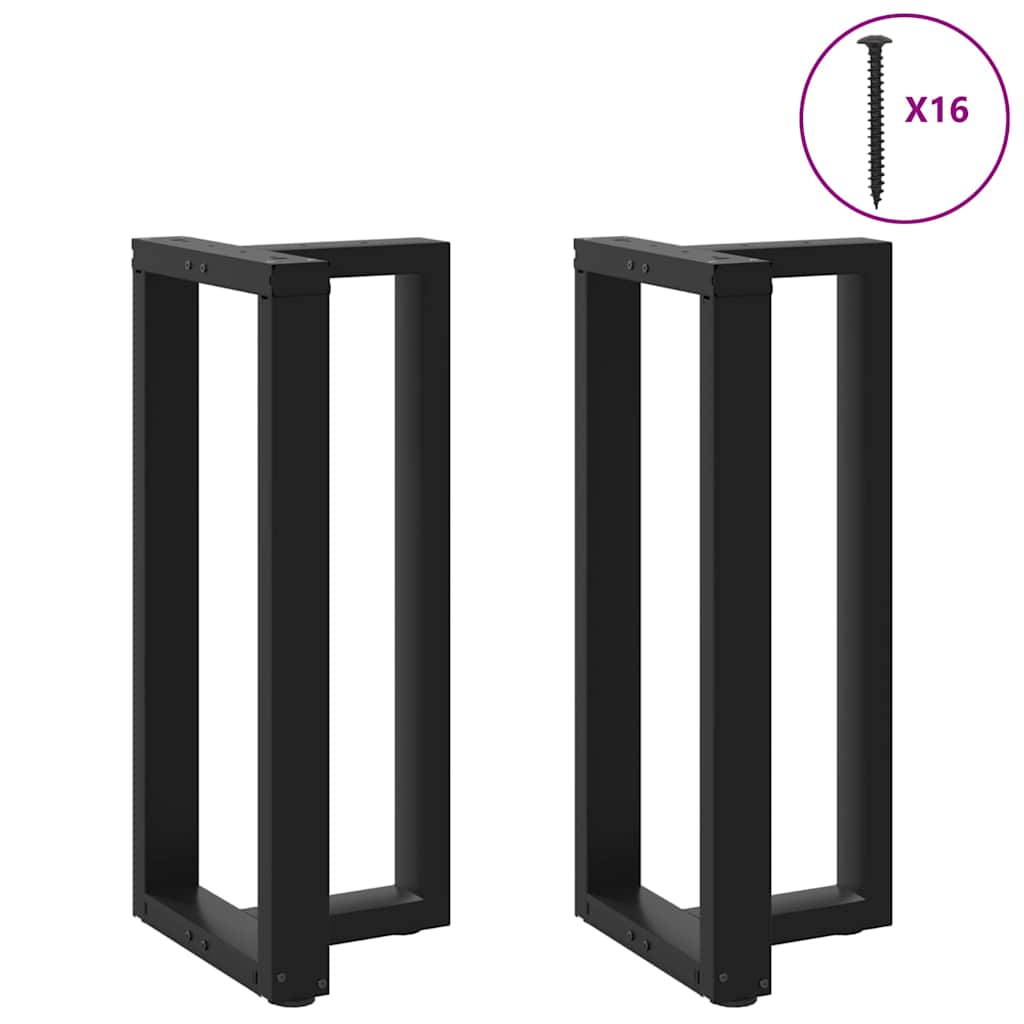 Bar Table Legs T-Shaped 2 pcs Black 40x35x(90-91) cm Steel