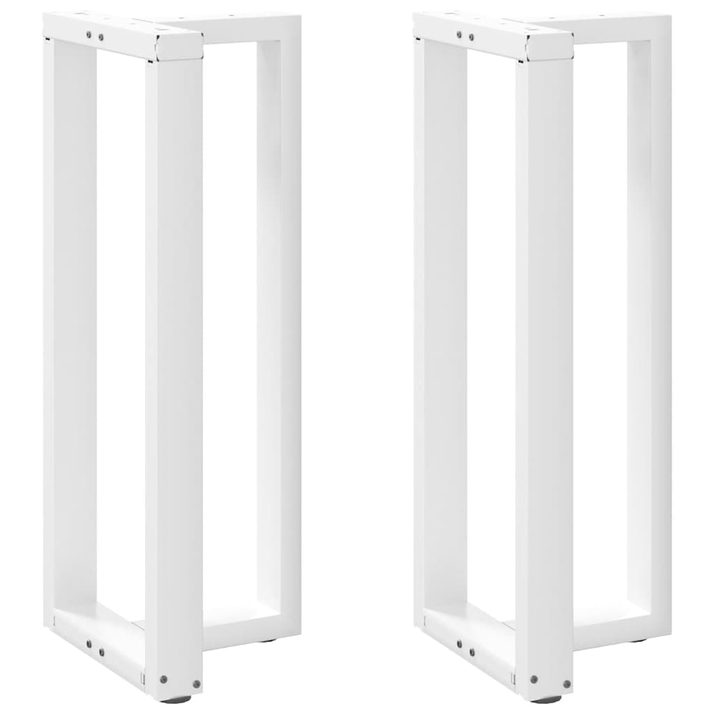 Bar Table Legs T-Shaped 2 pcs White 40x35x(100-101) cm Steel