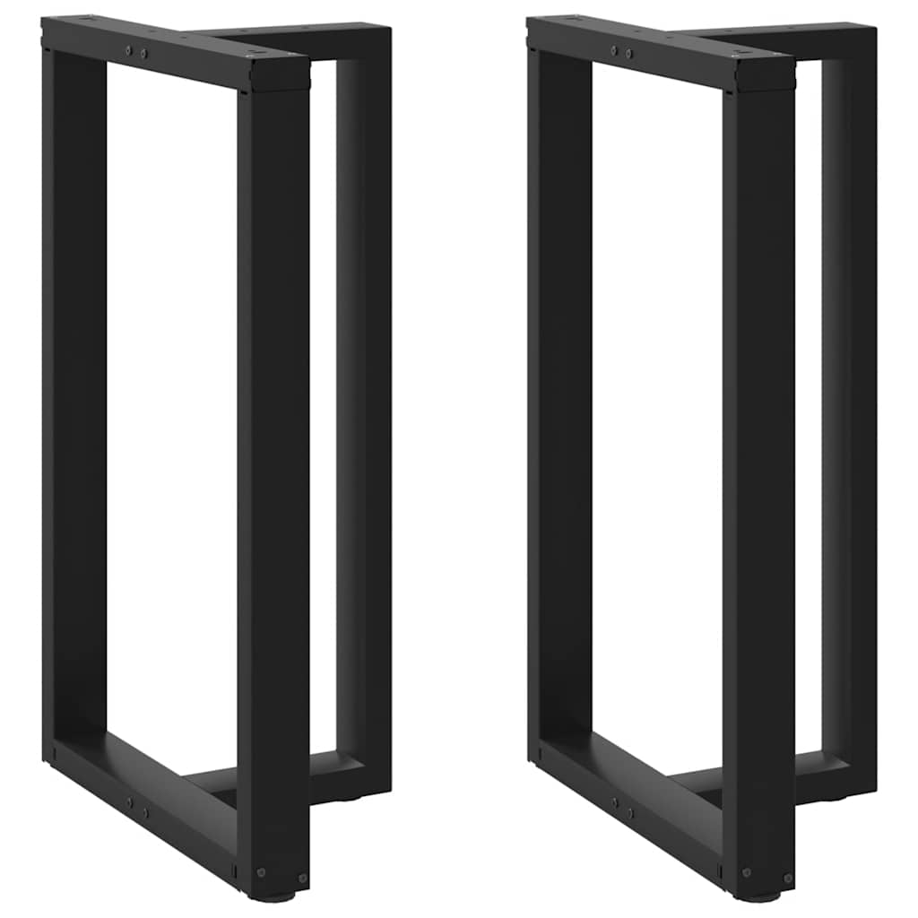 Bar Table Legs T-Shaped 2 pcs Black 60x35x(100-101) cm Steel
