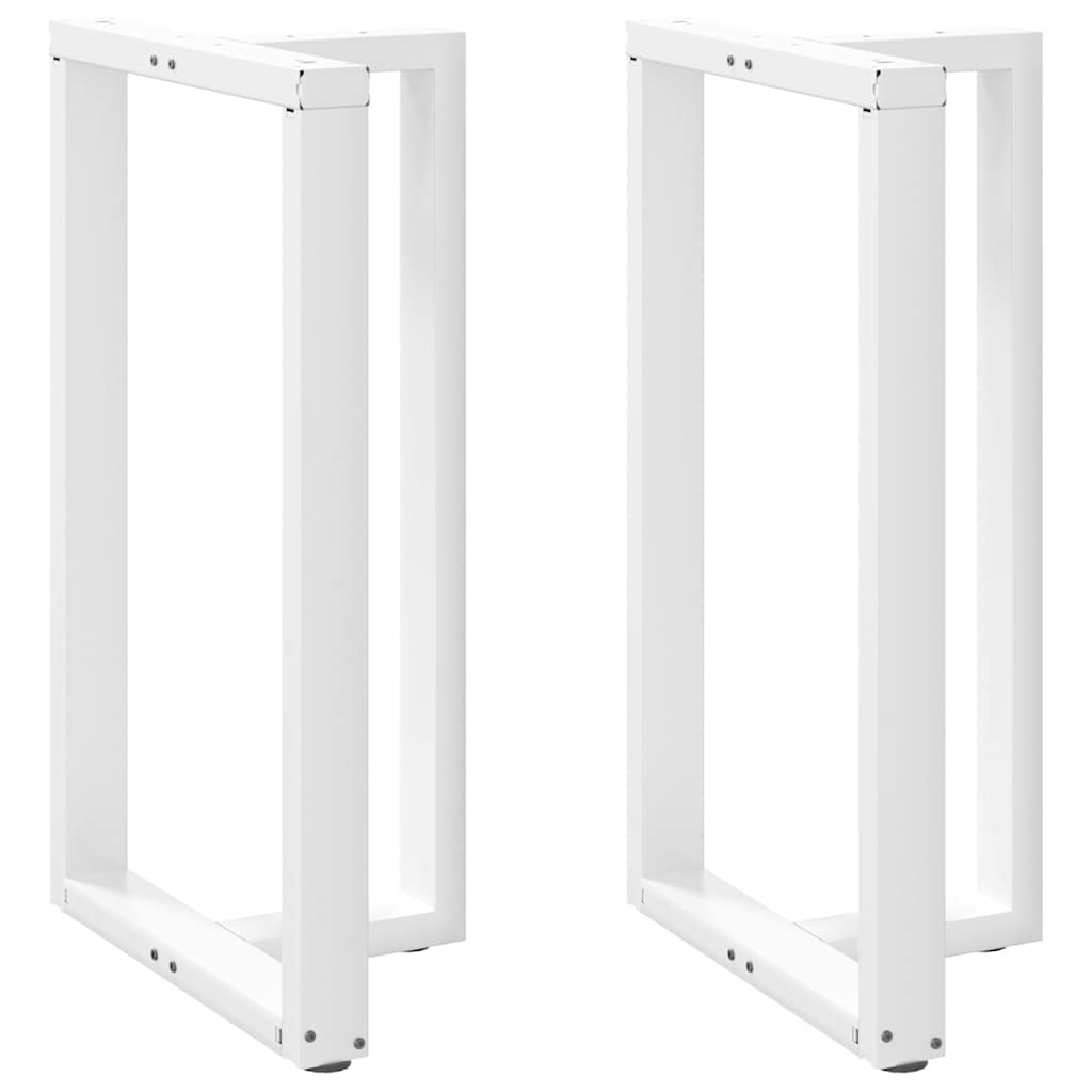 Bar Table Legs T-Shaped 2 pcs White 60x35x(100-101) cm Steel