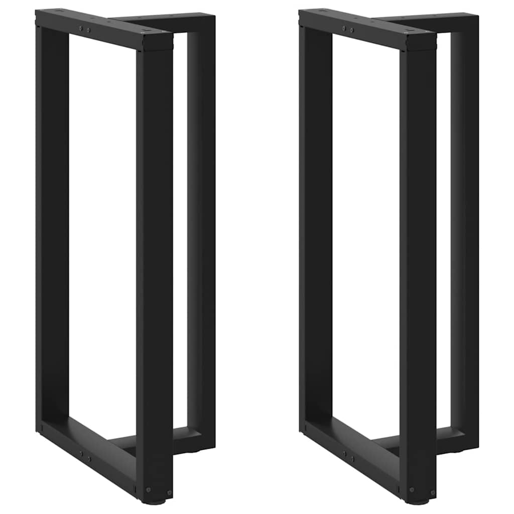 Bar Table Legs T-Shaped 2 pcs Black 60x35x(110-111) cm Steel