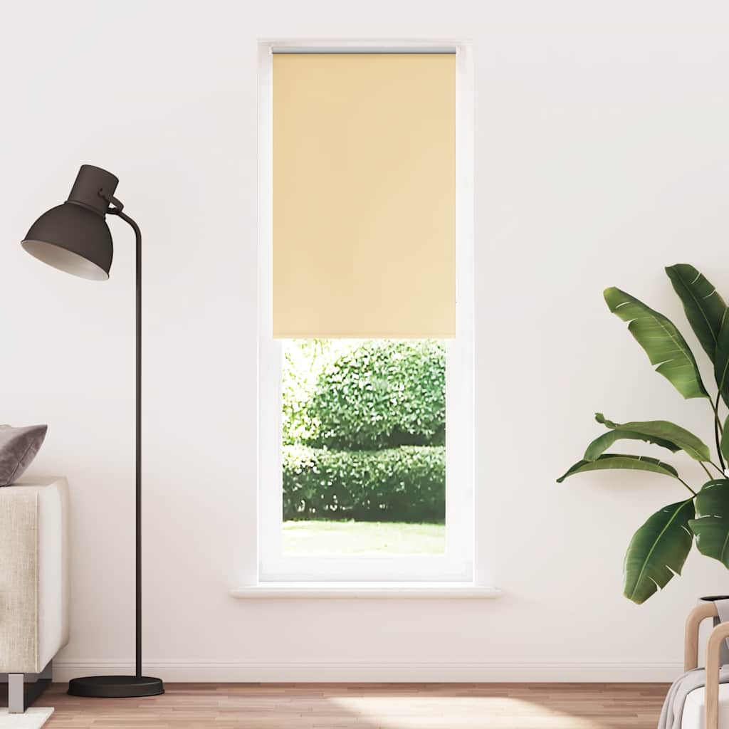 Roller Blind Blackout Beige 75x210 cm Fabric Width 70.7 cm Polyester