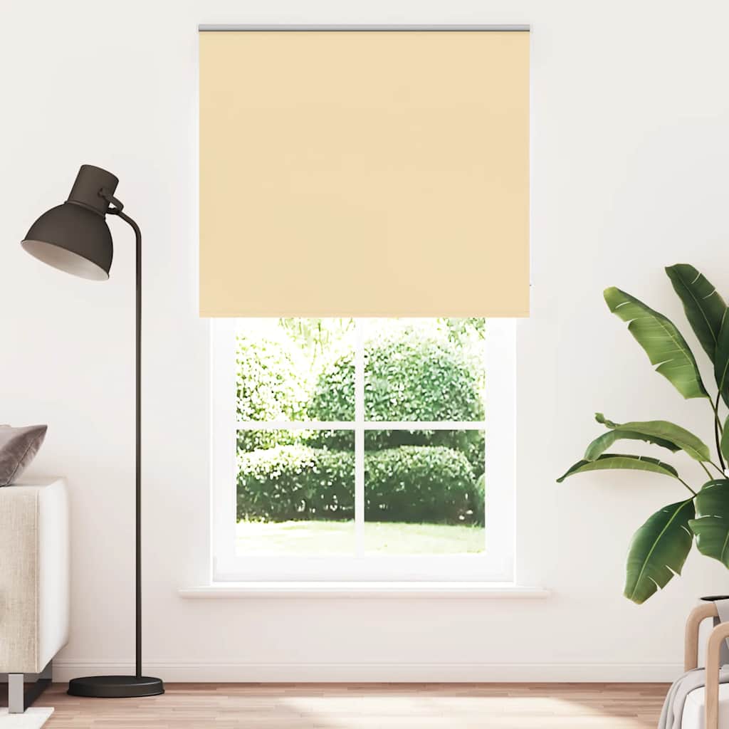 Roller Blind Blackout Beige 135x210 cm Fabric Width 131.6 cm Polyester