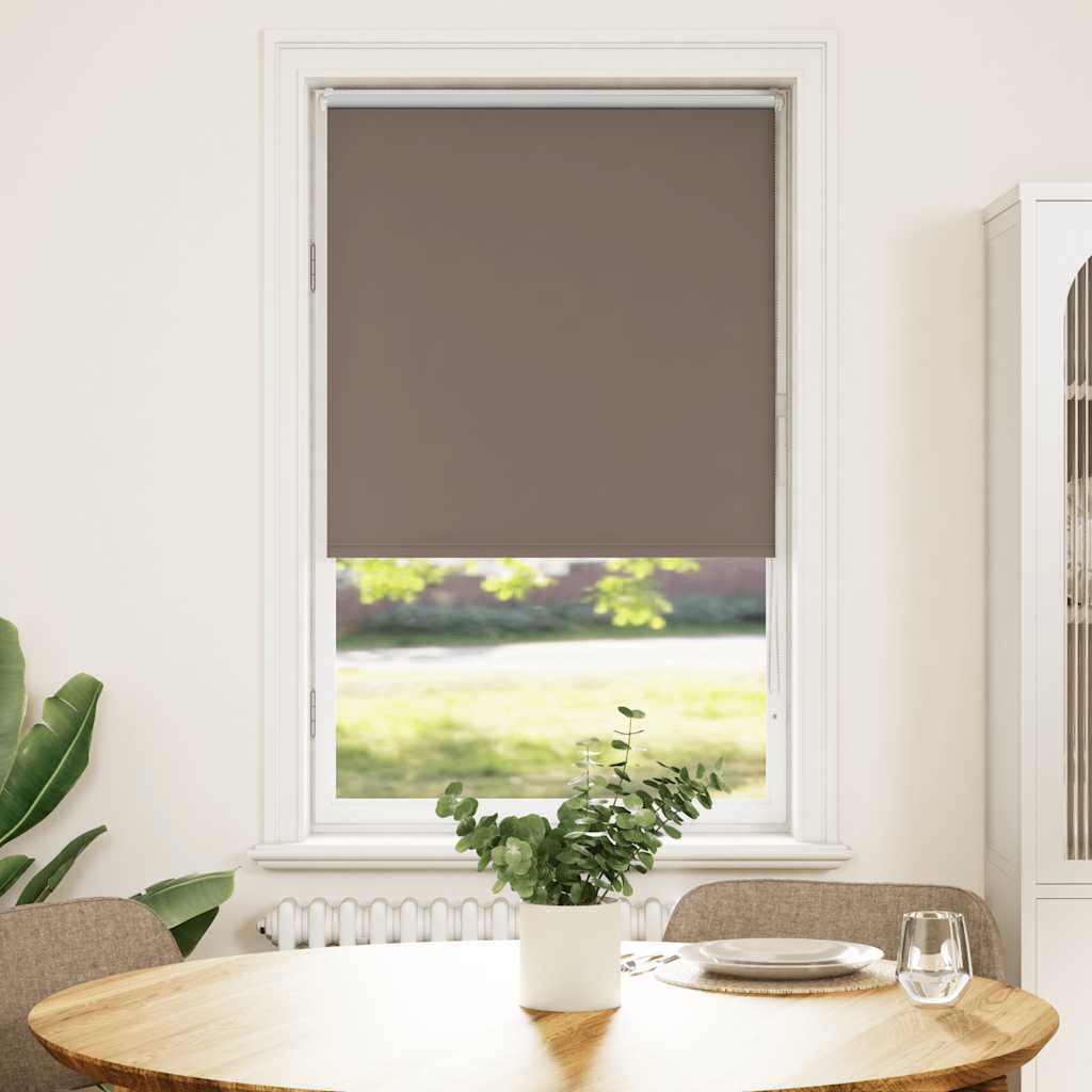 Roller Blind Blackout Coffee 85x130 cm Fabric Width 80.7 cm Polyester