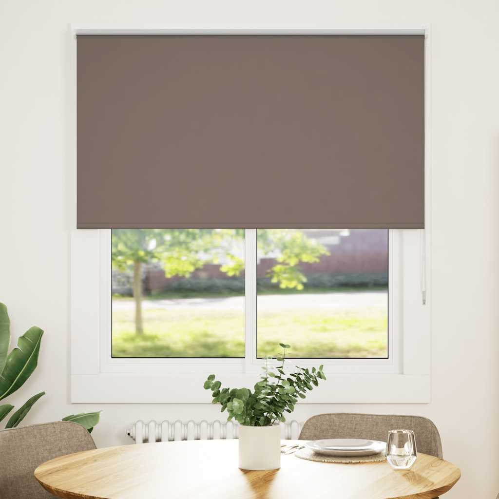 Roller Blind Blackout Coffee 125x130 cm Fabric Width 121.6 cm Polyester