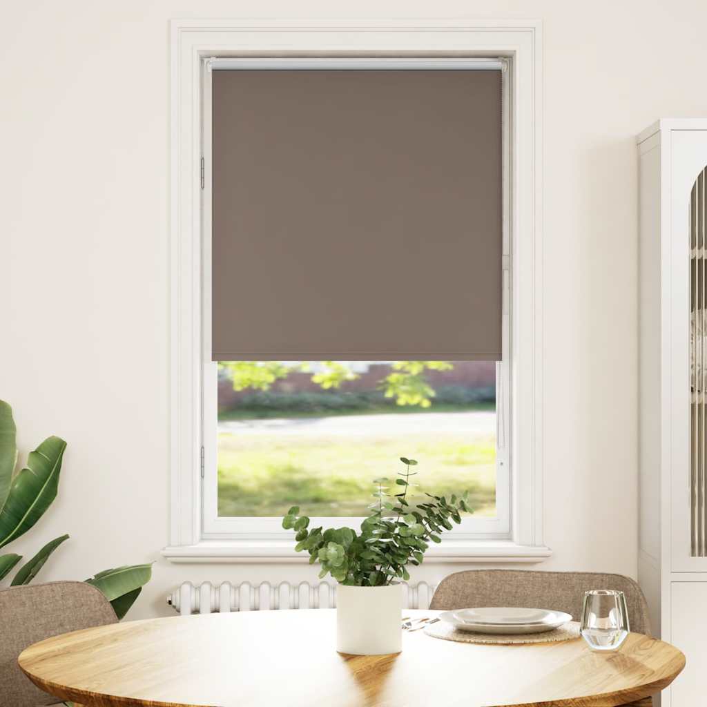 Roller Blind Blackout Coffee 85x150 cm Fabric Width 80.7 cm Polyester