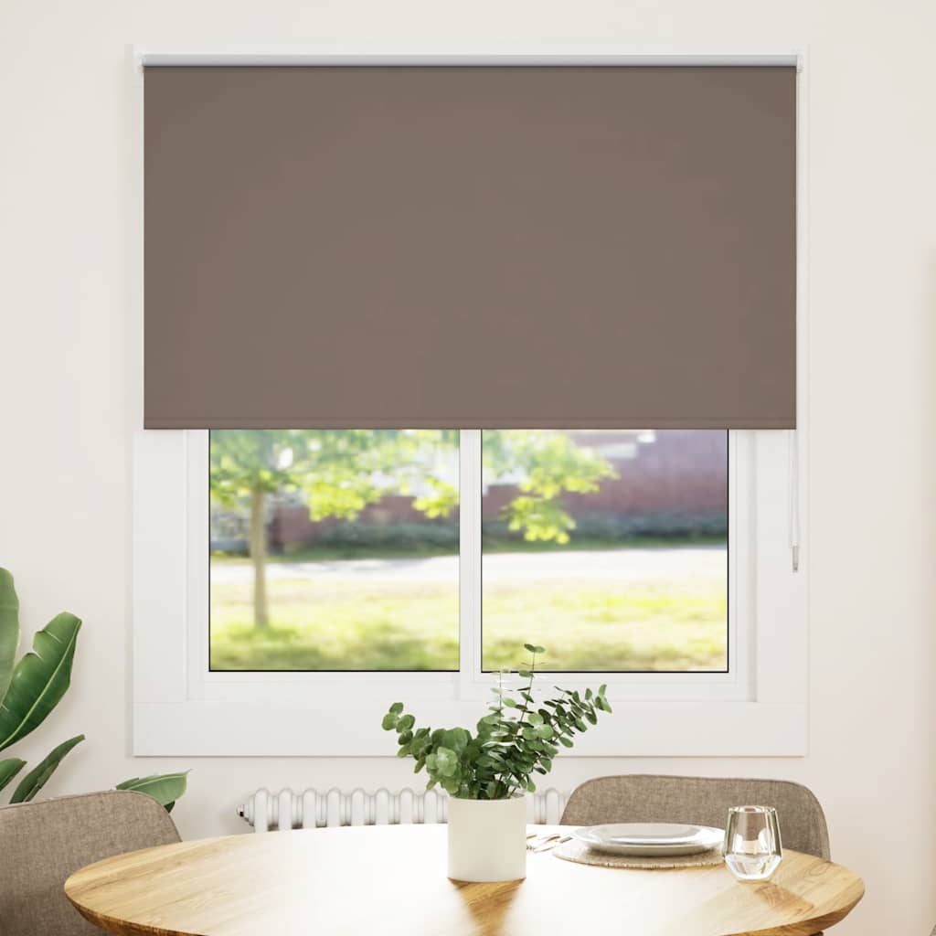 Roller Blind Blackout Coffee 125x150 cm Fabric Width 121.6 cm Polyester
