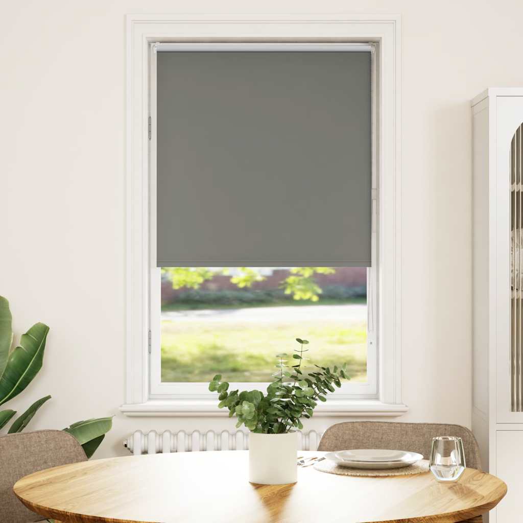 Roller Blind Blackout Grey 65x175 cm Fabric Width 60.7 cm Polyester