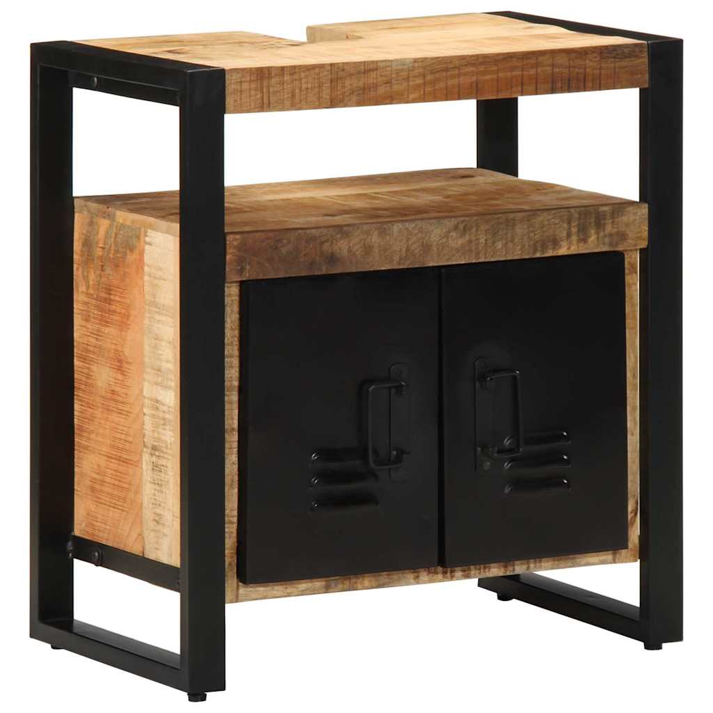 Bathroom Sink Cabinet 55x35x60 cm Solid Rough Wood Pine