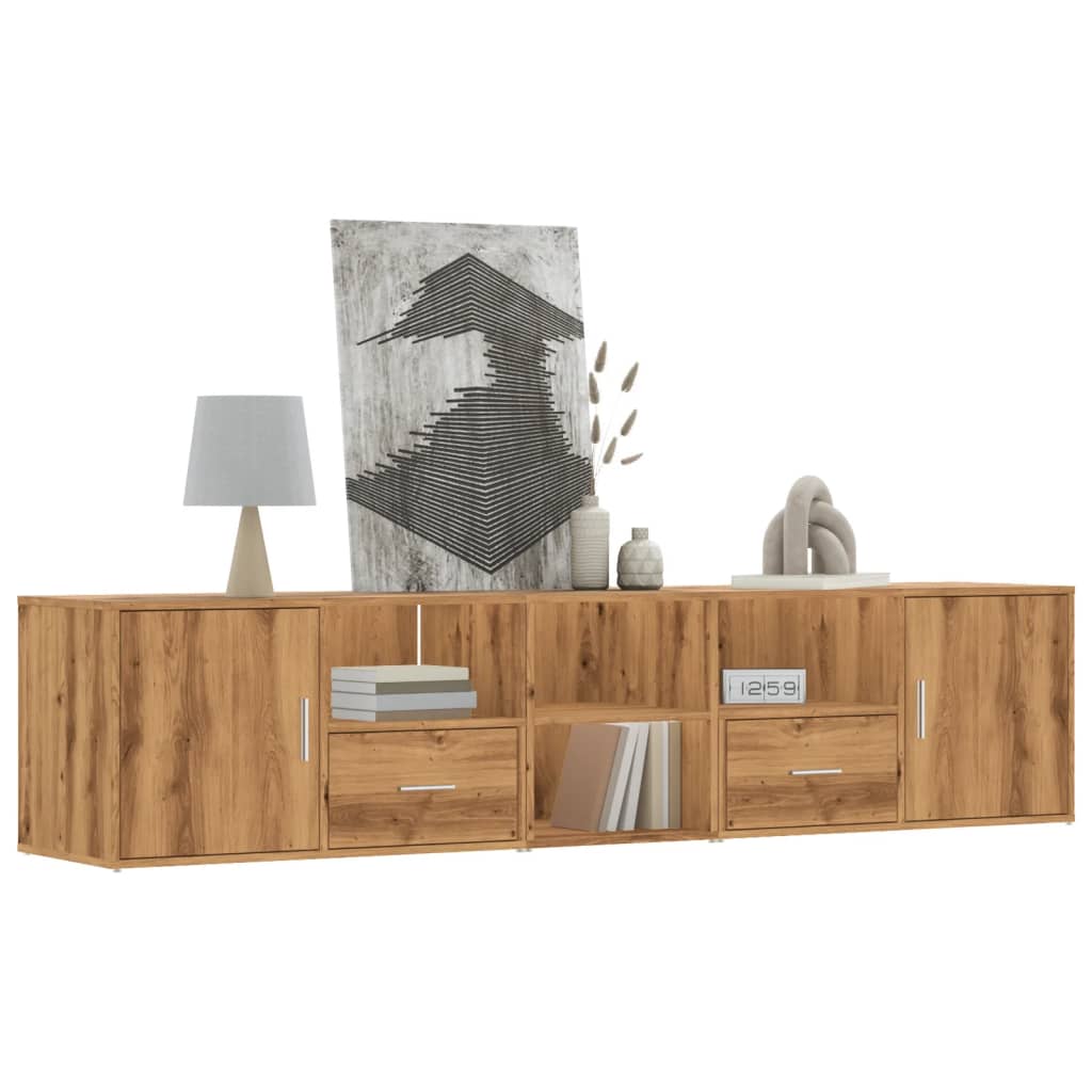 Corner Cabinet Artisian Oak 200x40x45 cm Engineered Wood