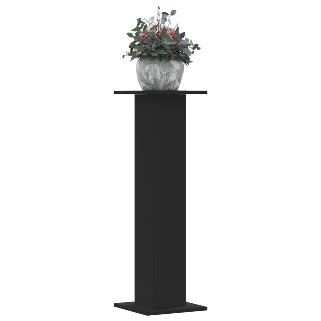 Plant Stands 2 pcs Black 30x30x95 cm Engineered Wood