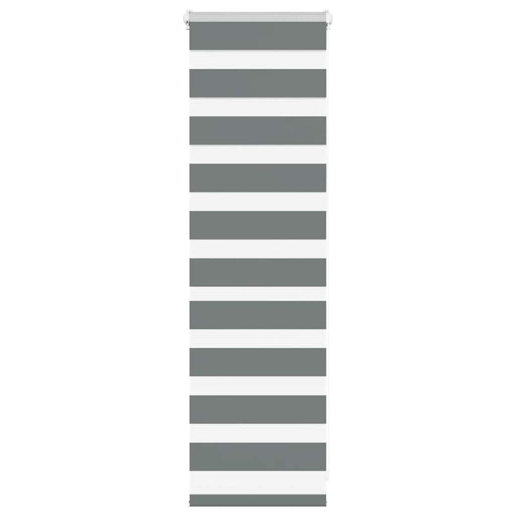 Zebra Blind Dark Grey 50x100 cm Fabric Width 45.9 cm Polyester