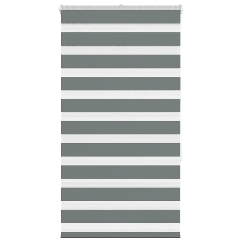 Zebra Blind Dark Grey 80x150 cm Fabric Width 75.9 cm Polyester