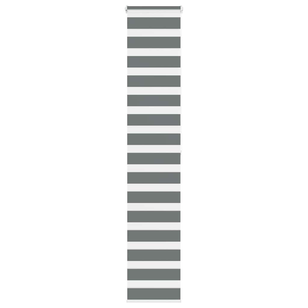 Zebra Blind Dark Grey 40x200 cm Fabric Width 35.9 cm Polyester