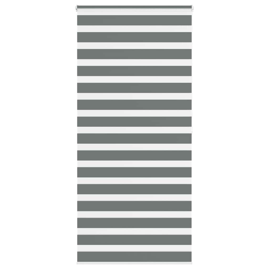 Zebra Blind Dark Grey 110x200 cm Fabric Width 105.9 cm Polyester