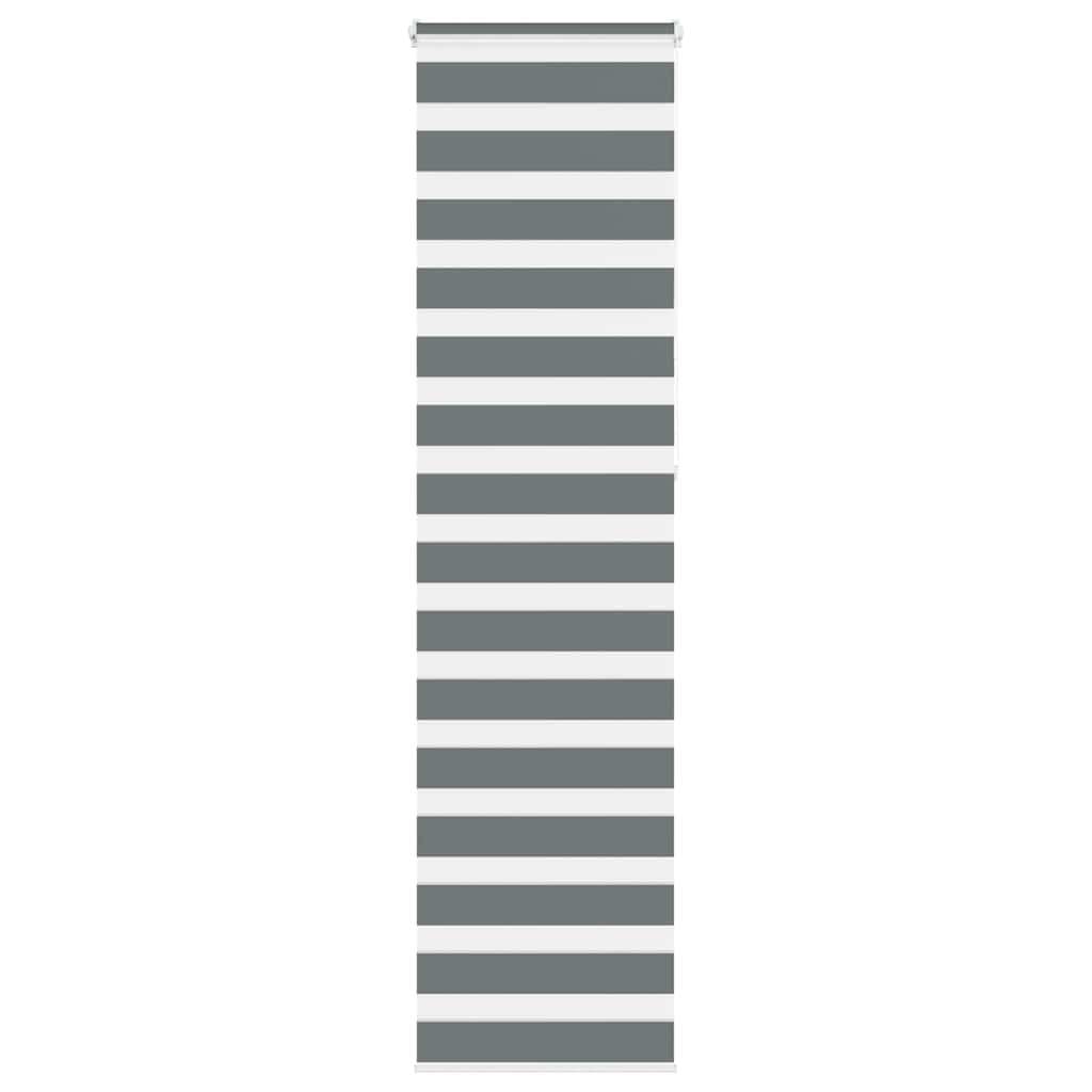 Zebra Blind Dark Grey 65x230 cm Fabric Width 60.9 cm Polyester