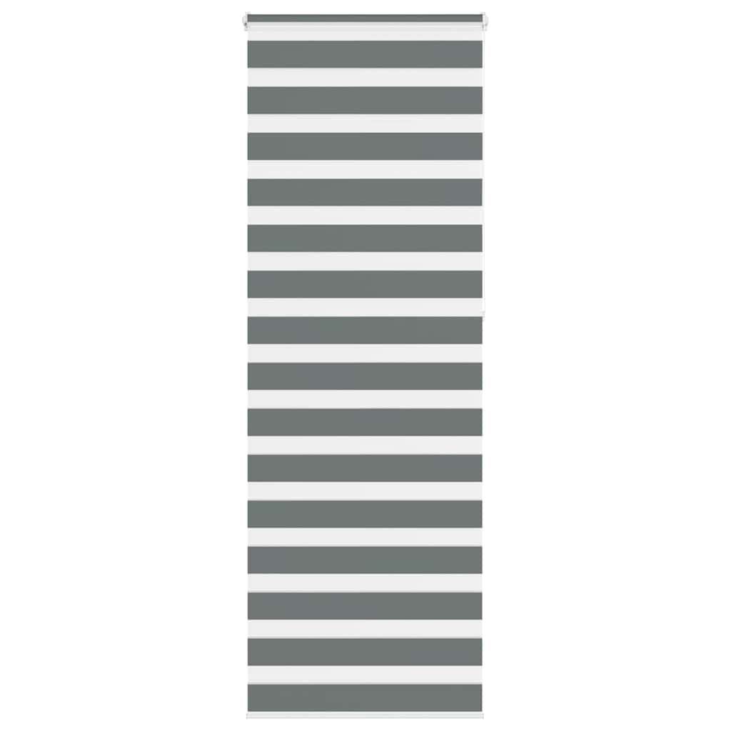 Zebra Blind Dark Grey 75x230 cm Fabric Width 70.9 cm Polyester
