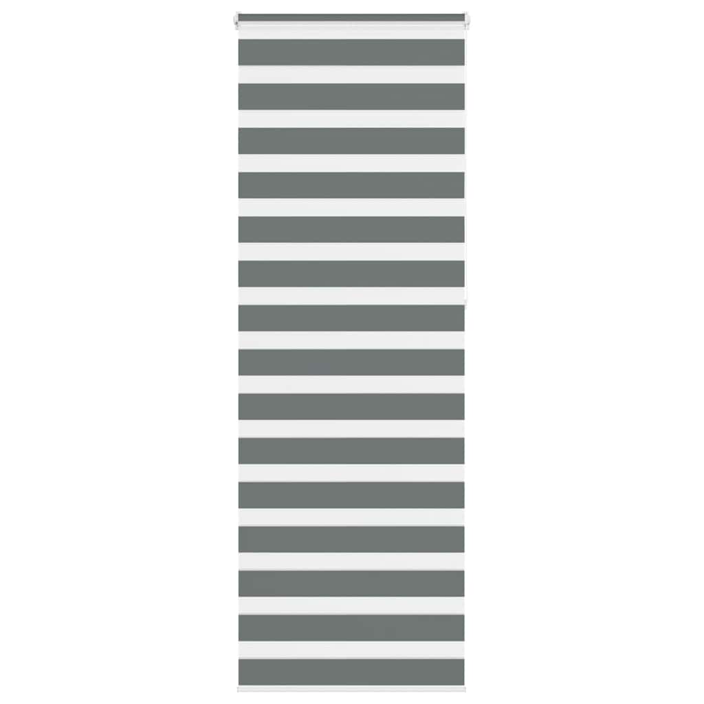 Zebra Blind Dark Grey 90x230 cm Fabric Width 85.9 cm Polyester