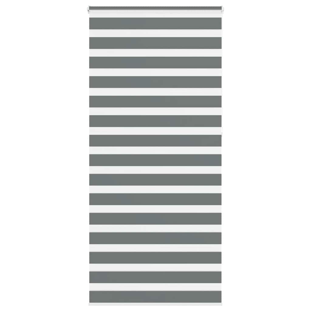 Zebra Blind Dark Grey 95x230 cm Fabric Width 90.9 cm Polyester