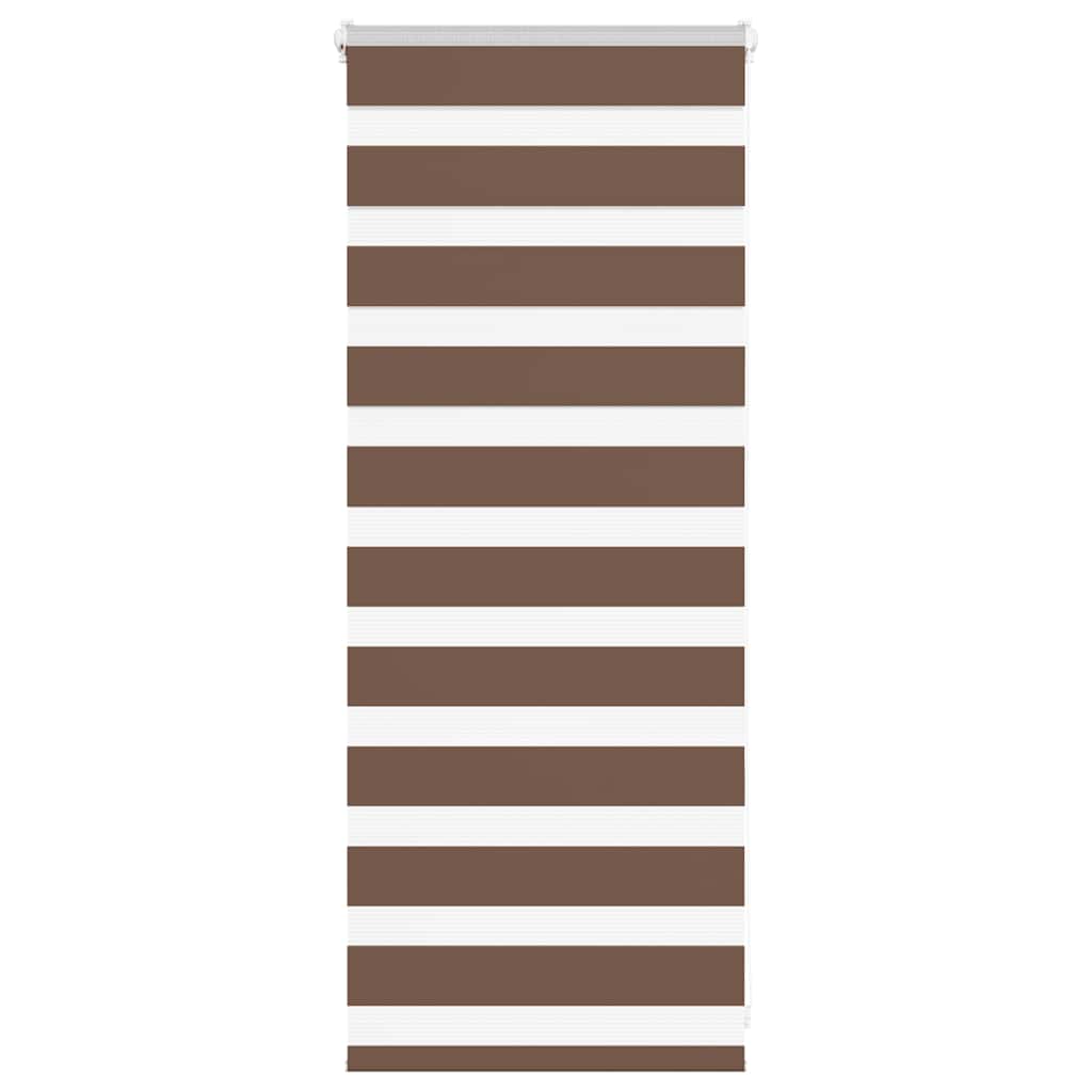 Zebra Blind Brown 55x100 cm Fabric Width 50.9 cm Polyester