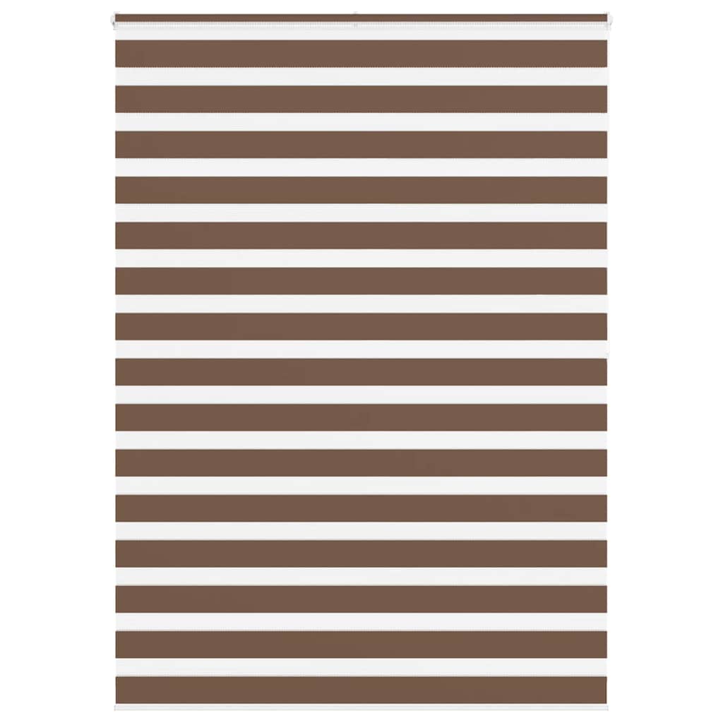 Zebra Blind Brown 160x200 cm Fabric Width 155.9 cm Polyester
