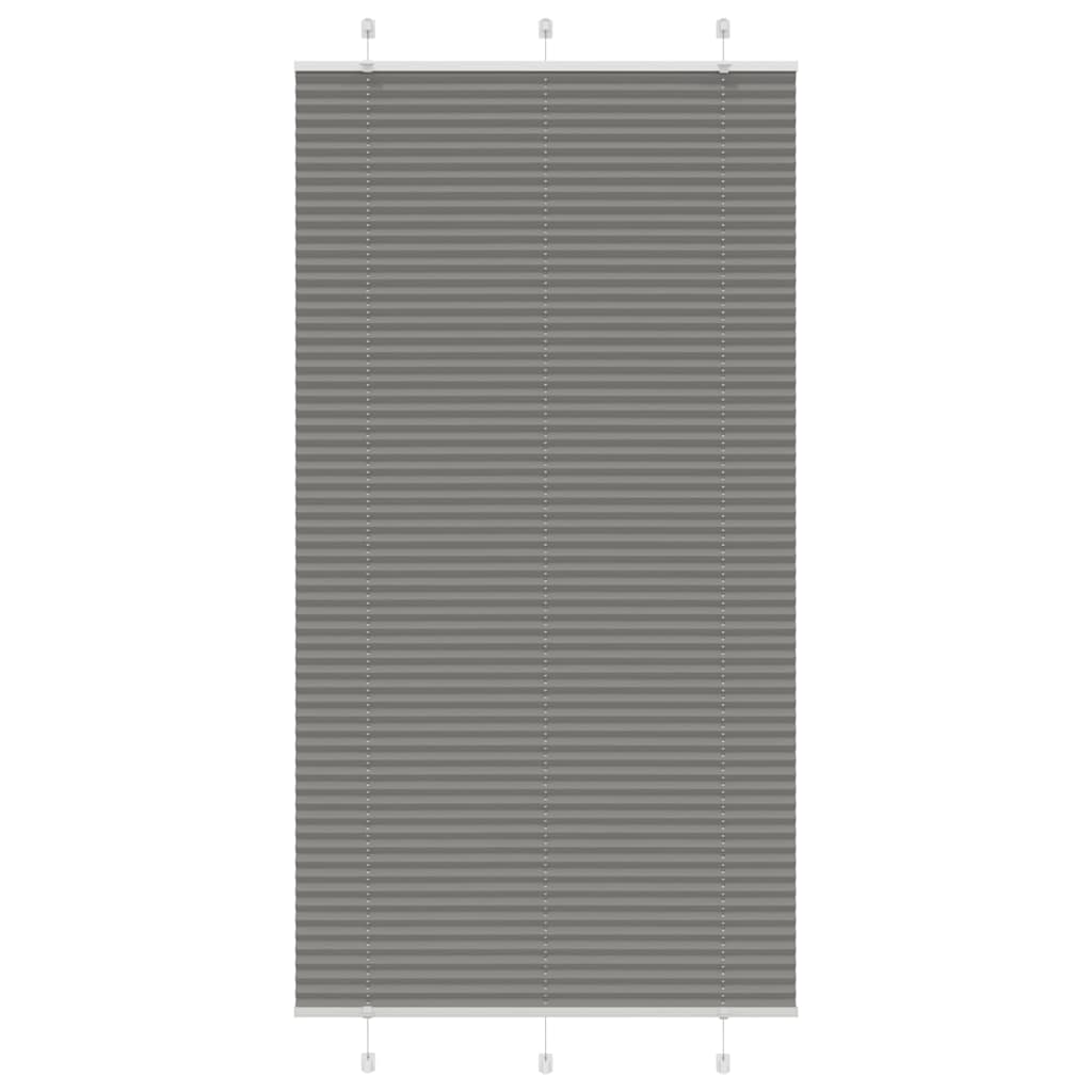 Pleated Blind Anthracite 105x200 cm Fabric Width 104.4 cm Polyester