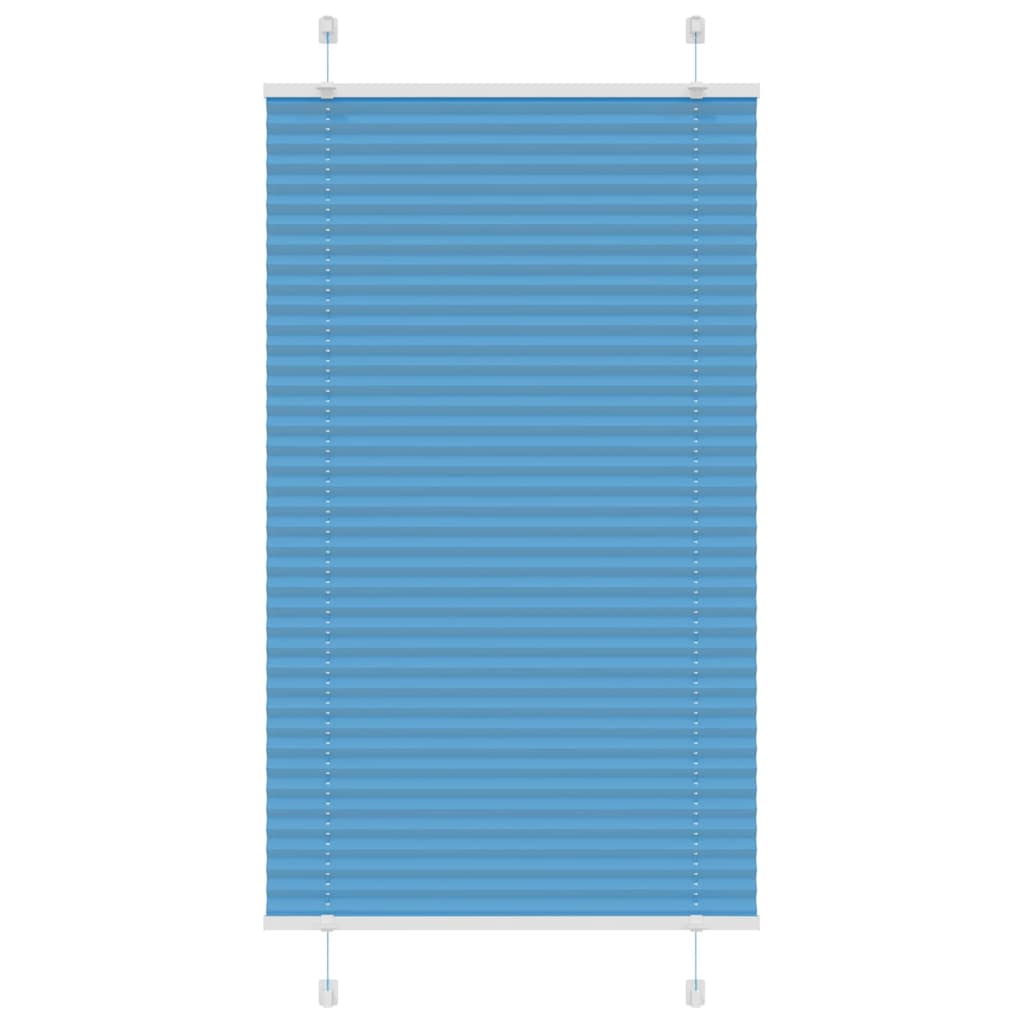 Pleated Blind Blue 80x100 cm Fabric Width 79.4 cm Polyester